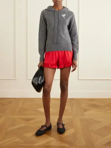 Simone Rocha Ruffled Satin Shorts | Thumbnail 2