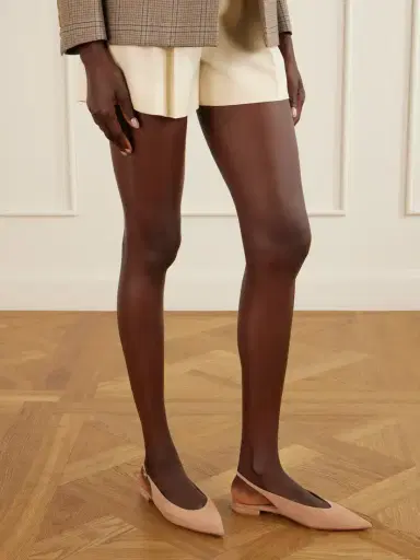 Gianvito Rossi Robbie Suede Slingback Ballet Flats | Thumbnail 2