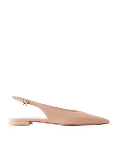 Gianvito Rossi Robbie Suede Slingback Ballet Flats | Thumbnail 1
