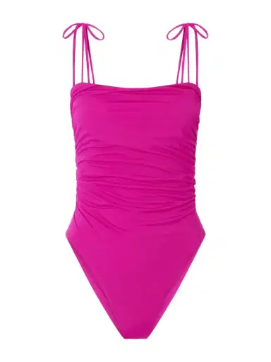 SARA CRISTINA Sand Ruched Swimsuit | Thumbnail 1 SARA CRISTINA Sand Ruched Swimsuit | Thumbnail 1