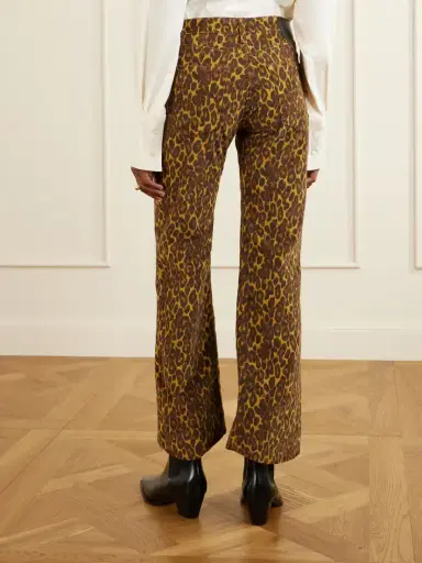 R13 Joan Cropped Animal-print Flared Jeans | Thumbnail 4 R13 Joan Cropped Animal-print Flared Jeans | Thumbnail 4