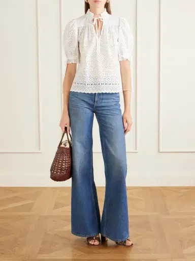 Ulla Johnson Alouette Cotton-blend Broderie Anglaise Shirt | Thumbnail 2 Ulla Johnson Alouette Cotton-blend Broderie Anglaise Shirt | Thumbnail 2