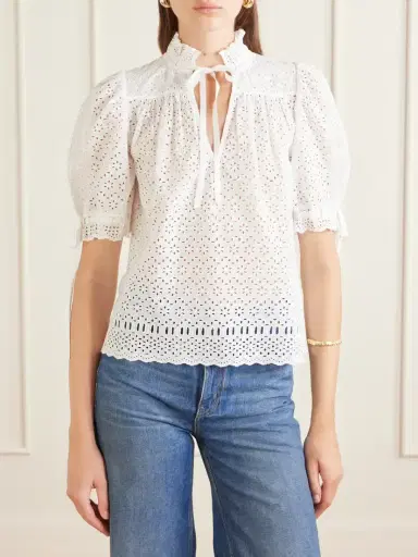 Ulla Johnson Alouette Cotton-blend Broderie Anglaise Shirt | Thumbnail 3 Ulla Johnson Alouette Cotton-blend Broderie Anglaise Shirt | Thumbnail 3