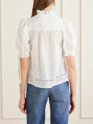 Ulla Johnson Alouette Cotton-blend Broderie Anglaise Shirt | Thumbnail 4 Ulla Johnson Alouette Cotton-blend Broderie Anglaise Shirt | Thumbnail 4