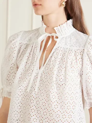 Ulla Johnson Alouette Cotton-blend Broderie Anglaise Shirt | Thumbnail 5 Ulla Johnson Alouette Cotton-blend Broderie Anglaise Shirt | Thumbnail 5