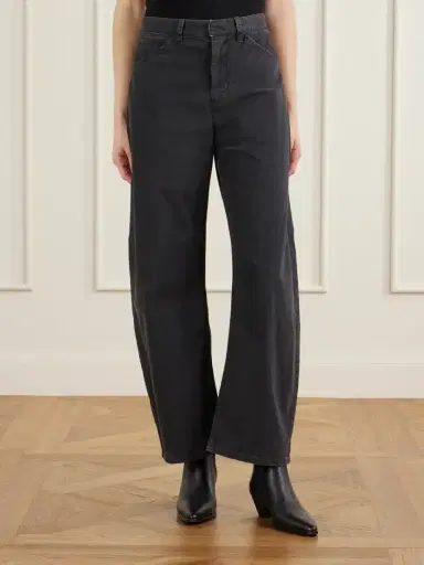 Nili Lotan Tribeca Brushed Cotton-blend Twill Barrel-leg Pants | Thumbnail 3 Nili Lotan Tribeca Brushed Cotton-blend Twill Barrel-leg Pants | Thumbnail 3