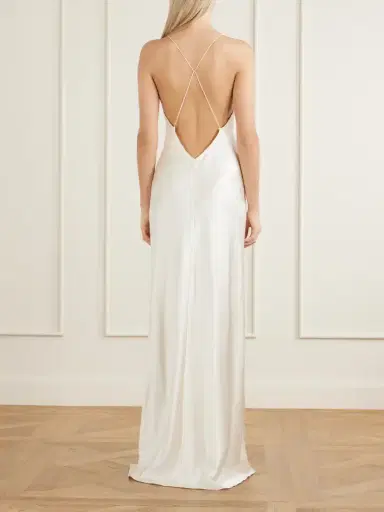 Nili Lotan Ira Silk-charmeuse Gown | Thumbnail 3