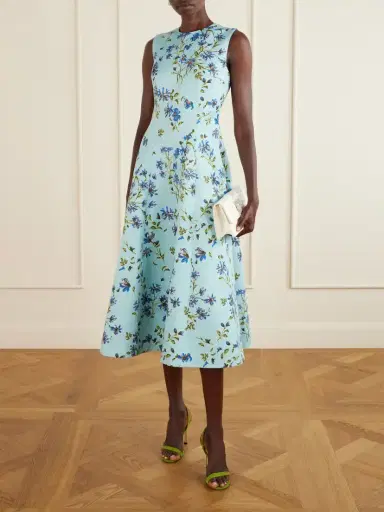 Emilia Wickstead Floral-print Faille Midi Dress | Thumbnail 2