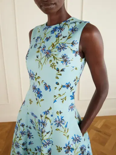 Emilia Wickstead Floral-print Faille Midi Dress | Thumbnail 4
