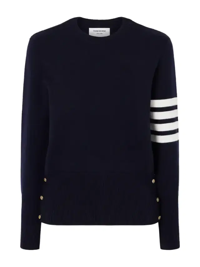 Thom Browne Grosgrain-trimmed Striped Wool Sweater