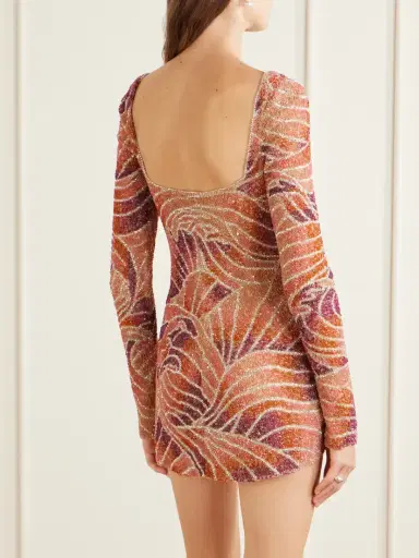 Clio Peppiatt Maré Crystal-embellished Beaded Tulle Mini Dress | Thumbnail 3 Clio Peppiatt Maré Crystal-embellished Beaded Tulle Mini Dress | Thumbnail 3