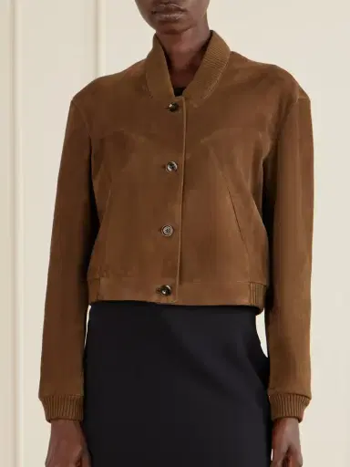 Tom Ford Cropped Suede Bomber Jacket | Thumbnail 3 Tom Ford Cropped Suede Bomber Jacket | Thumbnail 3