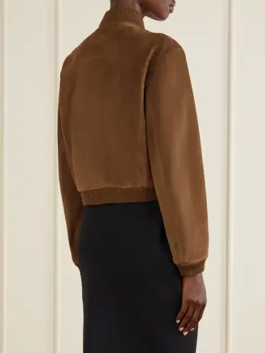 Tom Ford Cropped Suede Bomber Jacket | Thumbnail 4 Tom Ford Cropped Suede Bomber Jacket | Thumbnail 4