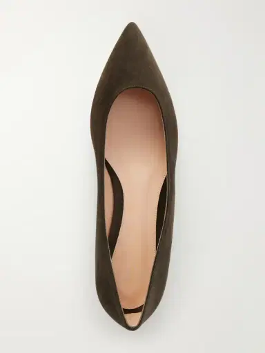 Gianvito Rossi Ginavito Suede Ballet Flats | Thumbnail 6