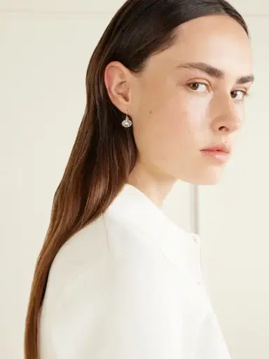 By Pariah 14-karat Recycled Gold, Rhodium, Diamond And Topaz Hoop Earrings | Thumbnail 2 By Pariah 14-karat Recycled Gold, Rhodium, Diamond And Topaz Hoop Earrings | Thumbnail 2