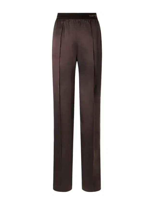 Tom Ford Velvet-trimmed Silk-satin Straight-leg Pants
