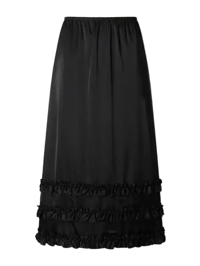 Simone Rocha Ruffled Satin Midi Skirt