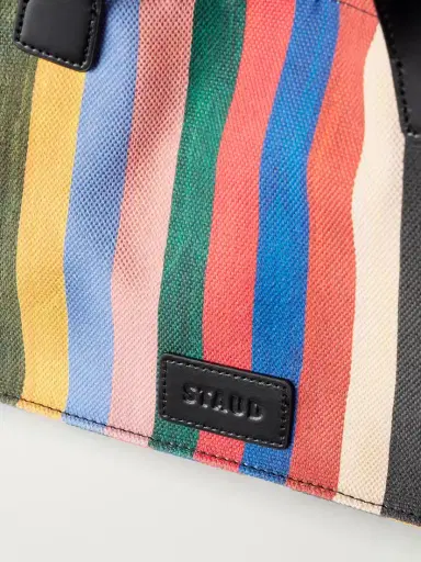Staud Port Logo-embossed Leather-trimmed Striped Canvas Tote | Thumbnail 5 Staud Port Logo-embossed Leather-trimmed Striped Canvas Tote | Thumbnail 5