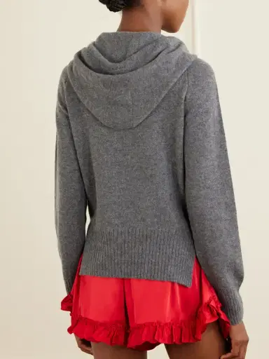 Simone Rocha Embellished Knitted Cashmere Hoodie | Thumbnail 4 Simone Rocha Embellished Knitted Cashmere Hoodie | Thumbnail 4