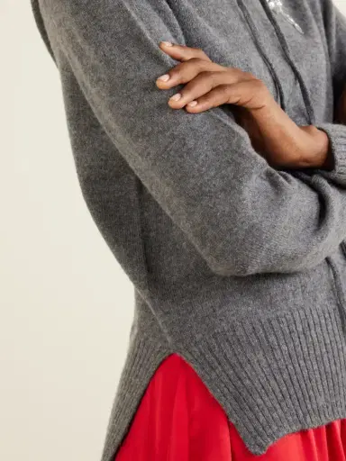 Simone Rocha Embellished Knitted Cashmere Hoodie | Thumbnail 5 Simone Rocha Embellished Knitted Cashmere Hoodie | Thumbnail 5