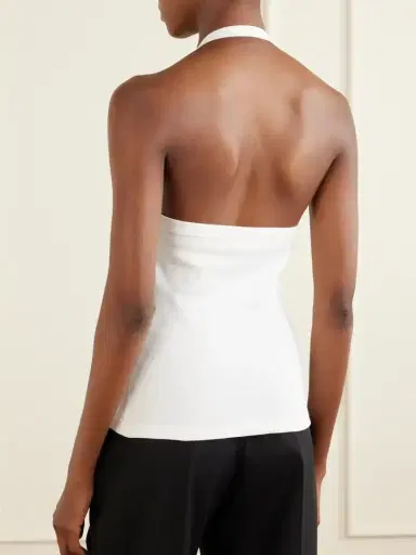 FLORE FLORE Angie Organic Cotton-jersey Halterneck Tank | Thumbnail 3