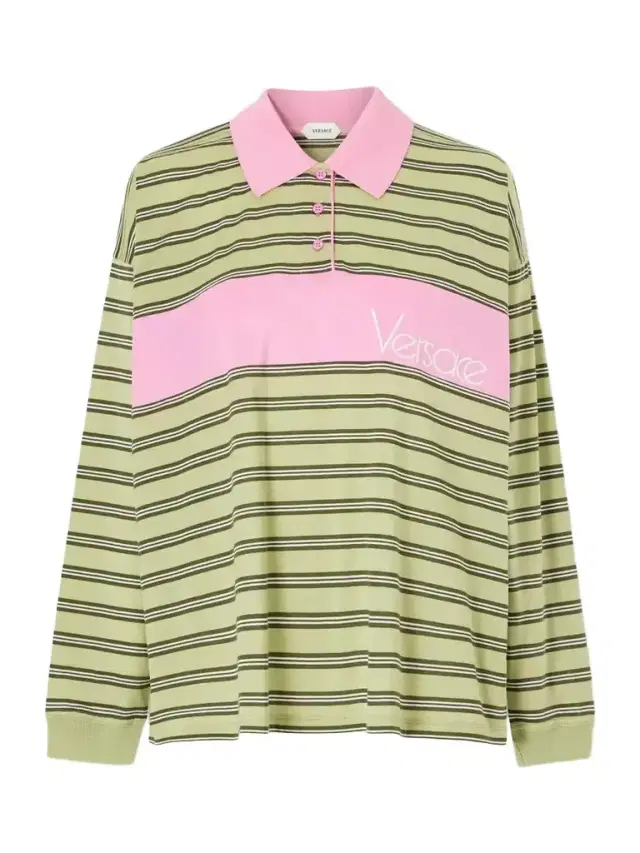 Versace Logo-embroidered Striped Cotton-jersey Polo Shirt
