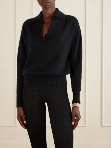 Tom Ford Ribbed Cashmere And Silk-blend Knitted Polo Shirt | Thumbnail 3 Tom Ford Ribbed Cashmere And Silk-blend Knitted Polo Shirt | Thumbnail 3