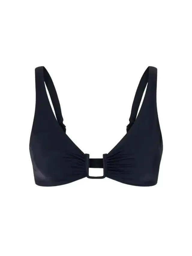 Palma Embellished Gathered Bikini Top