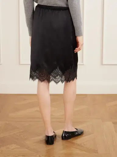 Nili Lotan Thea Lace-trim Silk-satin Midi Skirt | Thumbnail 4 Nili Lotan Thea Lace-trim Silk-satin Midi Skirt | Thumbnail 4