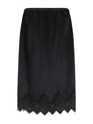 Nili Lotan Thea Lace-trim Silk-satin Midi Skirt | Thumbnail 1 Nili Lotan Thea Lace-trim Silk-satin Midi Skirt | Thumbnail 1