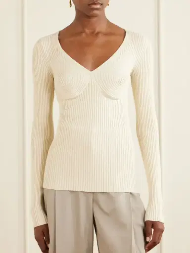 Stella McCartney Ribbed Cotton-blend Sweater | Thumbnail 3 Stella McCartney Ribbed Cotton-blend Sweater | Thumbnail 3
