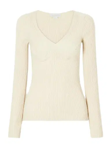 Stella McCartney Ribbed Cotton-blend Sweater | Thumbnail 1 Stella McCartney Ribbed Cotton-blend Sweater | Thumbnail 1