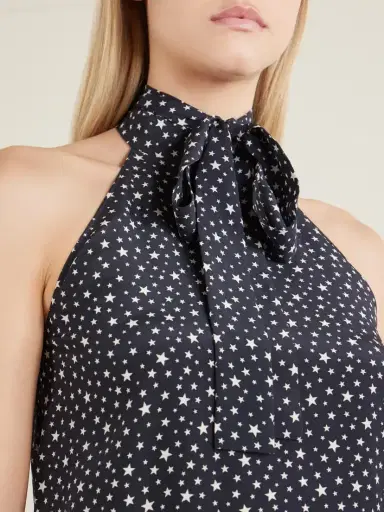 Nili Lotan Alla Polka-star Halterneck Silk Blouse | Thumbnail 5 Nili Lotan Alla Polka-star Halterneck Silk Blouse | Thumbnail 5