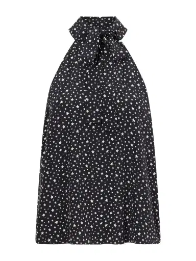 Nili Lotan Alla Polka-star Halterneck Silk Blouse | Thumbnail 1 Nili Lotan Alla Polka-star Halterneck Silk Blouse | Thumbnail 1