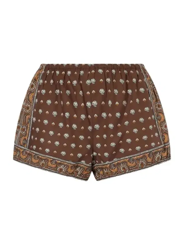 Vienna Printed Cotton Shorts