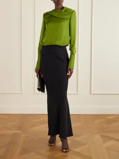 Tom Ford Draped Silk-georgette Blouse | Thumbnail 2 Tom Ford Draped Silk-georgette Blouse | Thumbnail 2