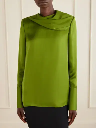 Tom Ford Draped Silk-georgette Blouse | Thumbnail 3 Tom Ford Draped Silk-georgette Blouse | Thumbnail 3