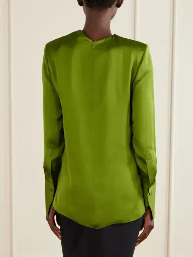 Tom Ford Draped Silk-georgette Blouse | Thumbnail 4 Tom Ford Draped Silk-georgette Blouse | Thumbnail 4
