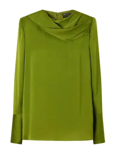 Tom Ford Draped Silk-georgette Blouse | Thumbnail 1 Tom Ford Draped Silk-georgette Blouse | Thumbnail 1