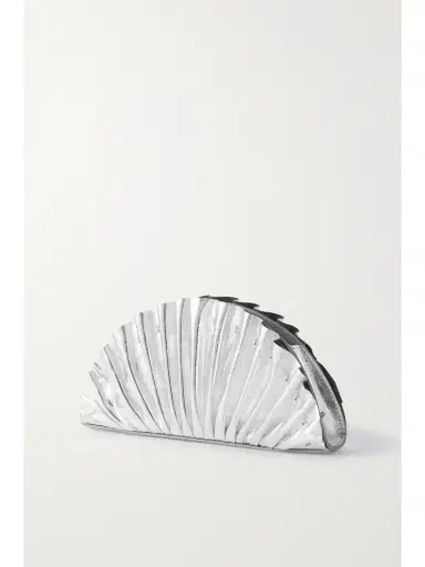 Cult Gaia Nala Ruched Metallic Leather Clutch | Thumbnail 3 Cult Gaia Nala Ruched Metallic Leather Clutch | Thumbnail 3