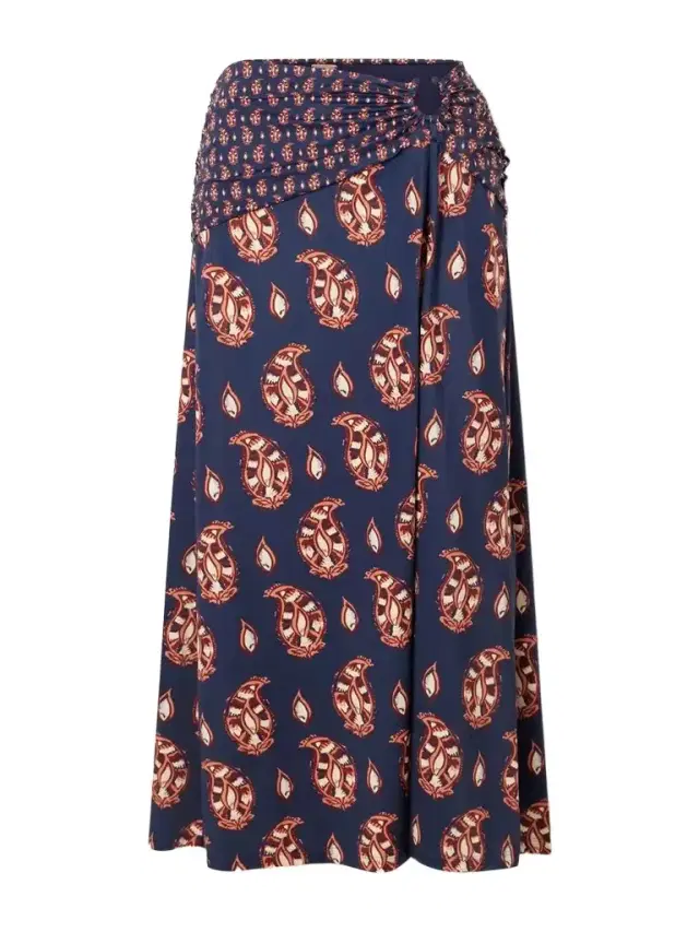 Under The Sun Cutout Ruched Printed Stretch-jersey Skirt