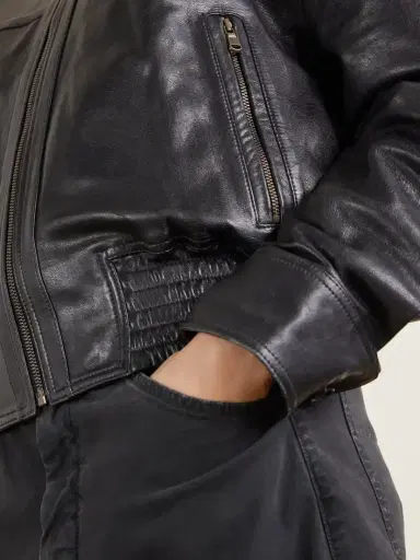 Nili Lotan Aime Leather Bomber Jacket | Thumbnail 5