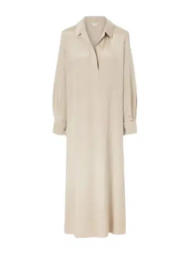 Max Mara Logo-embroidered Silk-crepe De Chine Midi Dress | Thumbnail 1