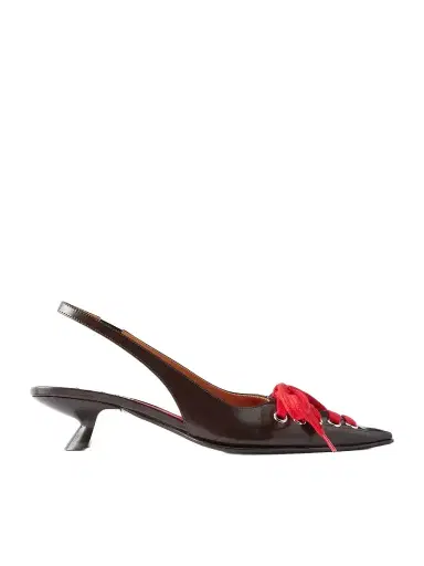Marni Kat Lace-up Leather Slingback Pumps | Thumbnail 1 Marni Kat Lace-up Leather Slingback Pumps | Thumbnail 1
