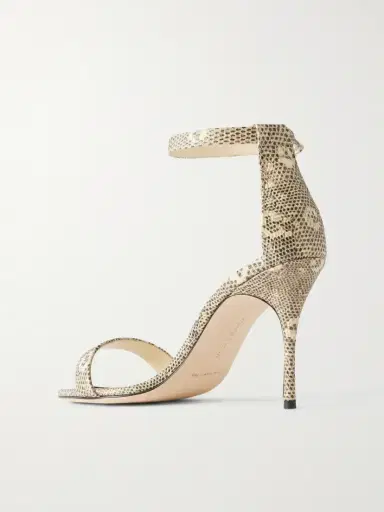 Manolo Blahnik Chaos 90 Snake-effect Leather Sandals | Thumbnail 3 Manolo Blahnik Chaos 90 Snake-effect Leather Sandals | Thumbnail 3