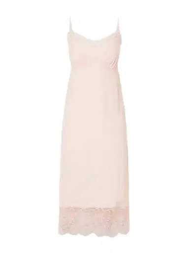 Simone Rocha Lace-trimmed Crepe De Chine Midi Dress | Thumbnail 1 Simone Rocha Lace-trimmed Crepe De Chine Midi Dress | Thumbnail 1
