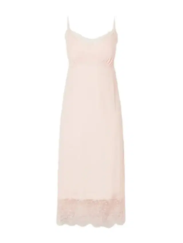 Lace-trimmed Crepe De Chine Midi Dress