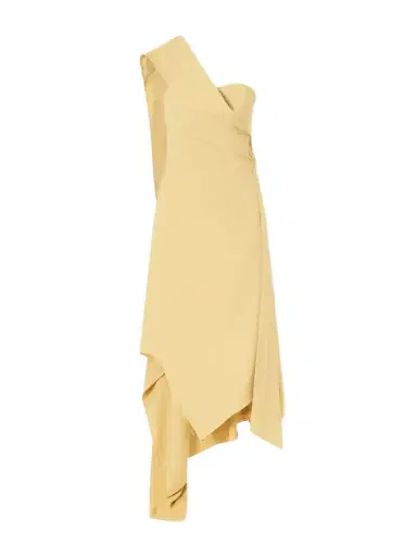 Marmar Halim Asymmetric Draped Crepe Midi Dress | Thumbnail 1