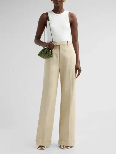 Bottega Veneta Women's Concert Suede Pouch - Green Tweed Gold | Thumbnail 5