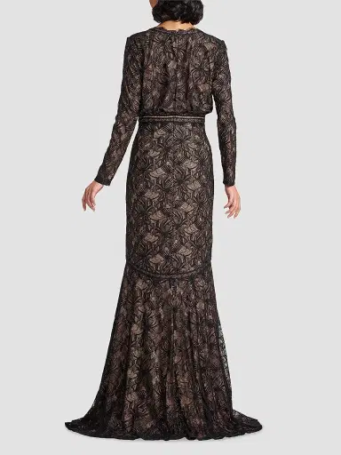Tadashi Shoji Women's Floral Lace Gown | Thumbnail 3 Tadashi Shoji Women's Floral Lace Gown | Thumbnail 3